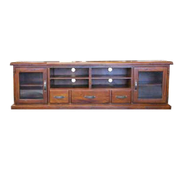 Classic 2200 Lowline TV Unit with Leadlight Glass
