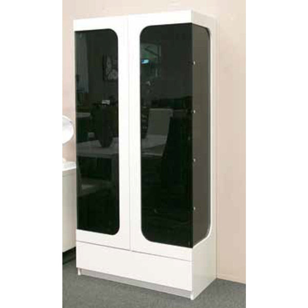 Sydney Display Unit with Black Glass
