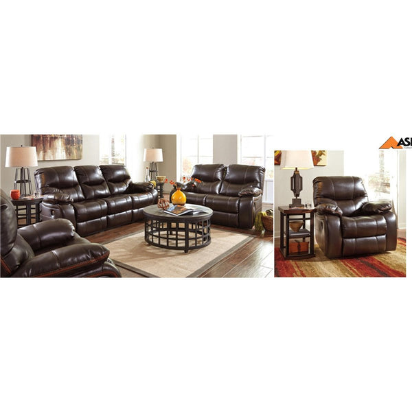 Declan 1R+2RR+1R Recliner Lounge Suite : Chestnut